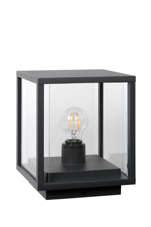 Lucide CLAIRE - Borne extérieur - 1xE27 - IP54 - Anthracite - éteint